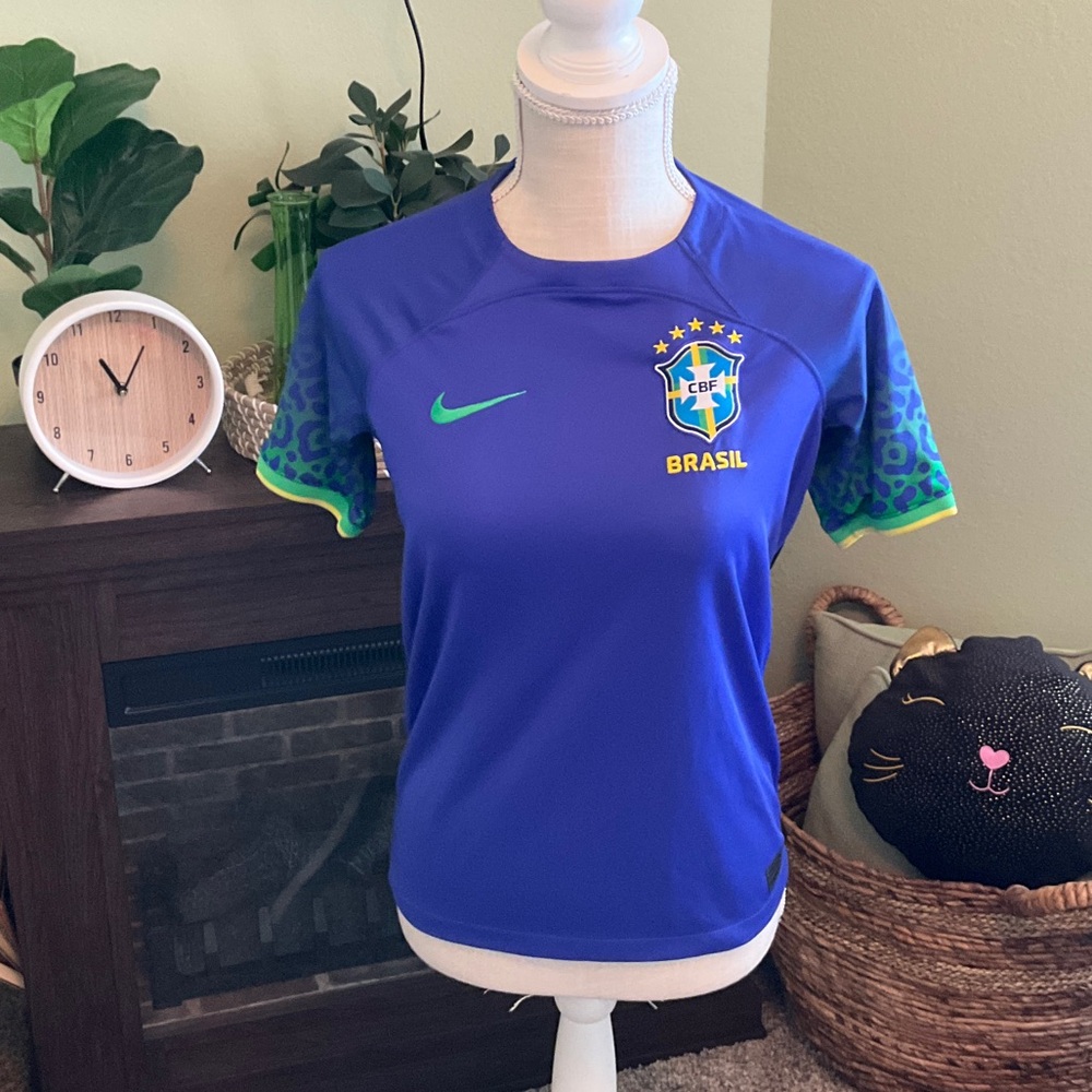 Nike Brasil Soccer Jersey, Youth Size Large, #10 Lucca, See Pics for Minor Flaws